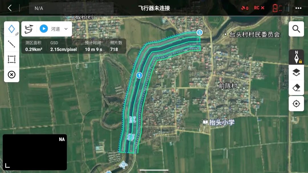 在 DJI Pilot 2 上规划带状航线