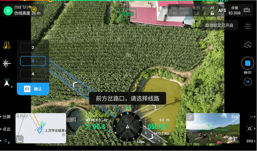 在岔路选择正确的分支